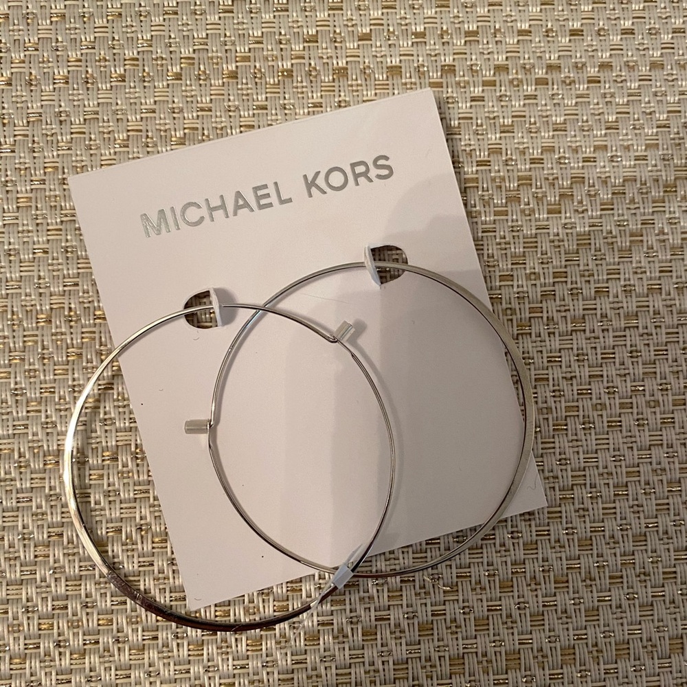 Michael Kors Silver Hoops